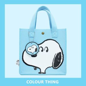 NALLCHEER【2‑3 days delivery】 hand Bag Felt Bag Fashion Cartoon Snoopy handbag Lunch Bag Bento Bag
