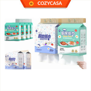 【COZYCASA】【4 Packs / Box】ManHua 2-Ply 200 Sheets Kitchen Towel Paper/Hanging kitchen tissue