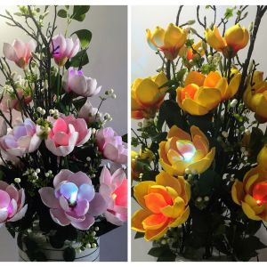 Hoa Mộc Lan Decor Trang Trí Nhà Cửa - Hoa Mộc Lan Có Đèn (19 bông)