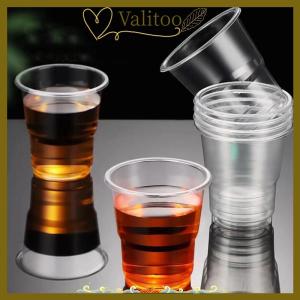 [Valitoo] 50PCS Disposable Clear Plastic Cup Outdoor Picnic Birthday Kitchen Party Tableware Party Plastic Cups For Cold Drinks