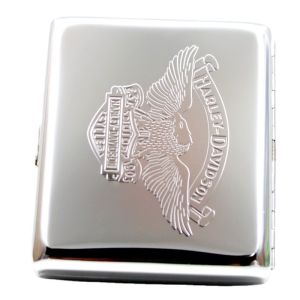 Kotak Rokok Penyimpanan Dengan Penjepit Bahan Metal Kilat Motif Random Bisa untuk Kartu Nama 06