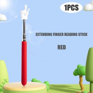 Retractable Teacher Pointer Finger Design Stainless Steel Telescopic School Teaching Pointer Stick Teacher Supplies for Classroom