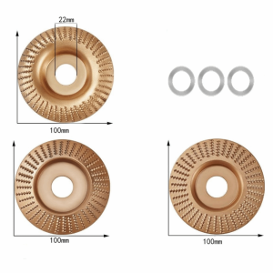 MAOMEI STORE 3Pcs Đường kính trong 16/22mm Đế đánh bóng cho máy mài góc Màu vàng Đĩa phẳng cong nghiêng Đá mài cacbua vonfram Đa năng Chất mài mòn Đĩa mài gỗ Chà nhám gỗ