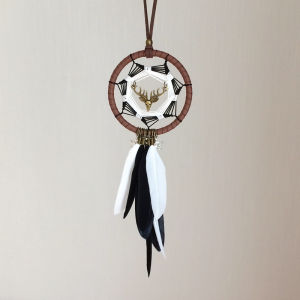 Khánh Treo Xe Dream Catcher Dây Treo Linh Vật Hình Đầu Hươu Dreamcatcher Treo Tường Trang Trí Phụ Kiện Treo Xe Ô Tô