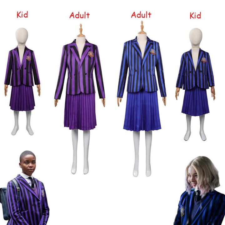 Wednesday Addams Wednesday Enid Sinclair Cosplay Costume Blue