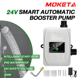 Ultra Pressure Water Pump 24V 250W Water Booster Pump Automatic Home Pump for Kitchen Sink Shower Head Out