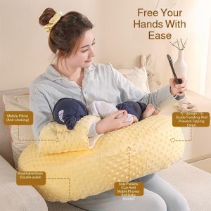 Newborn Anti Reflux Baby Pillow Reversible All Season Nursing Pillow Spit Up Prevention Removable Cover Ergonomic Wedge Support Breastfeeding And Infant Sleep