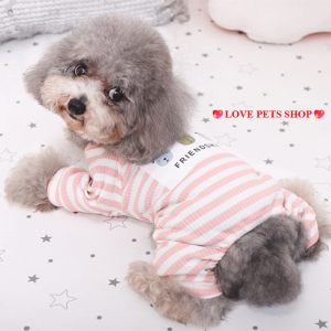 Áo liền quần có tay cho Chó Mèo bằng vải thun 4 chiều Friendship - Love Pet Shop