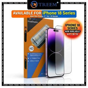 TREEM InstaShield+ iPhone 18 / 17 / 16 / 15 Series Tempered Glass Screen Protector (with Self-Paste installation Kit)