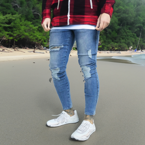 Urban Light Rip Street Style Skinny Casual Rip Jeans