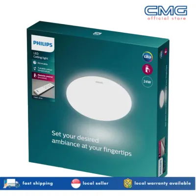 Philips Braid CL610 Tri-Color Ceiling Light with Remote Control | Tunable Dimmable Brightness Control