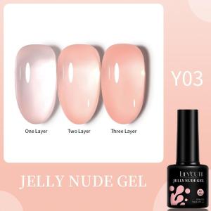 BORN PRETTY 10ML Jelly Pink Gel Polish Translucent Nail UV LED Soak Off Nail Art Polish Nude color UV Gel Nail Semi Permanent