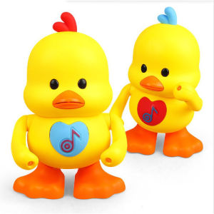 Electric Dance Bear Toy Crawling Music Toy Dancing Robot Toy Baby Head Up Training