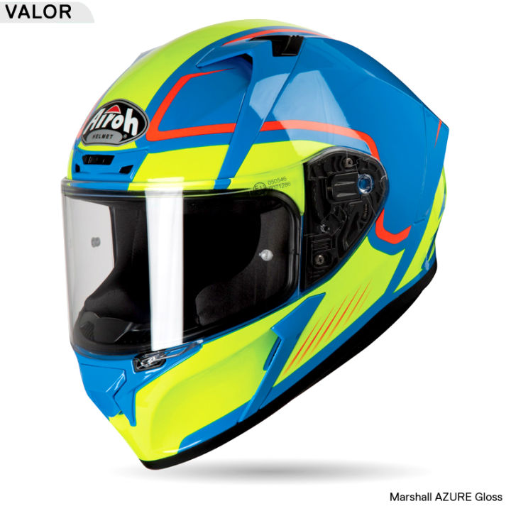 หมวกกันน็อค AIROH รุ่น VALOR MARSHALL AZURA GLOSS Made In Italy 100 🇮🇹