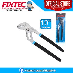 FIXTEC 10" Water Pump Pliers – Drop Forged Carbon Steel | Heavy Duty Durable Hand Tool with Black Handle FHPP4010
