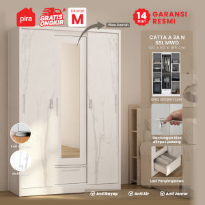PIRA - CATTA A 3A SSL MWD Lemari Pakaian Besi 3 Pintu
