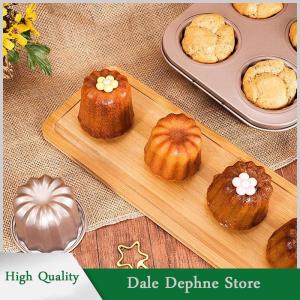 [Dale Dephne] 6 cái Khuôn bánh canele khuôn bánh canele nhỏ không dính khuôn bánh muffin dụng cụ nướng bánh cupcake khuôn bánh ngọt bằng thép carbon giá đỡ bánh cupcake nhỏ