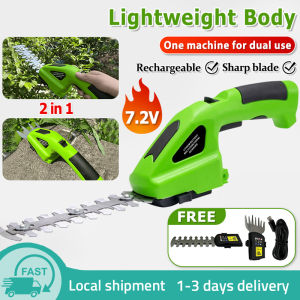 7.2V Cordless grass weed puller Hedge Trimmer 2 in 1 Rechargeable Grass Shear Wireless Electric Hedge Trimmer Home