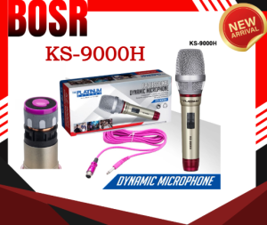 【 BOSR】Plat-Karaoke KS-9000H Dynamic Microphone Professional Wired MIC for Video Ke Recording Karaoke KTV System High Quality Universal Wired Microphone