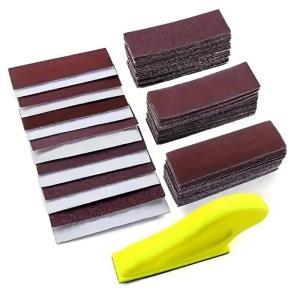 Essential Finger Sander Set 71pcs Sandpaper for Enthusiasts and Car Repair Woodworking Polishing and Sanding Tool
