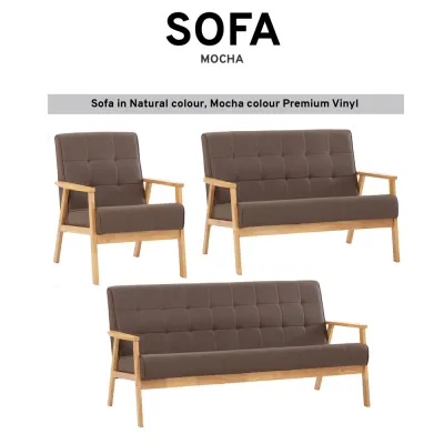 Sofa Set Fabric Vinyl Sofa Living Room Sofa Wooden Sofa Solid Wood Frame Sofa 1 Seater 2 Seater 3 Seater Sofa Fabric Sofa Faux Leather Sofa