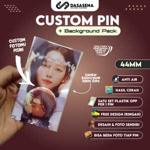 (Min. Order 5) Cetak Pin Peniti Bros 44mm Custom + Packing