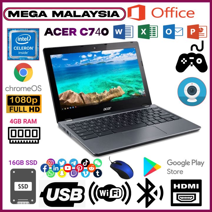 Acer c720-2844 11.6” retail Intel Celeron