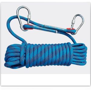 【Local shipment】Outdoor 12mm Climbing Rope Rock High Strength Static Survival Emergency Fire Rescue Safety Rope Cord Hiking Accessory Equipment Trailer Rope Escape Climbing Emergency Rope Cord safety rescue lanyard 2 hook hammock hiking safety rope
