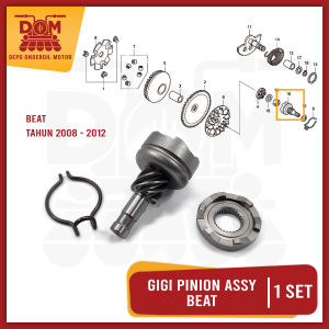 Gigi Pinion Assy Beat (TOKAIDO) Gear Ger Kick Stater Komplit Honda Beat Karbu Scoopy Vario Karbu