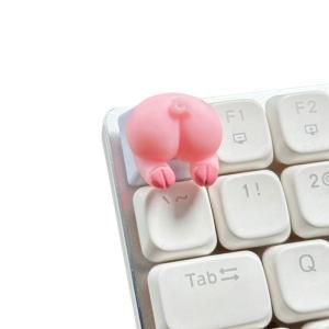 Pink Piggy Rabbit Cats Bear Butt Original 3D Sculpted Keycap ABS ESC Keycap for Keyboards Customization Lovers