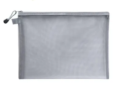 5Pcs Nylon Mesh Pencil Case Transparent Stationery Storage Bag Mesh Pencil Pouch Portable Travel Mesh Cosmetic Bag Toiletry Organizer Bag Student Exam Pencil Pen Bag