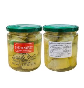 LaRamBla Whole Artichoke Hearts อาร์ติโชกเต็มผลในน้ำเกลือ ขนาด 415g.