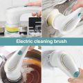 5 in 1 Wireless Electric Cleaning Brush Rechargeable Multi-functional for Kitchen/Bathroom/Shoes. 