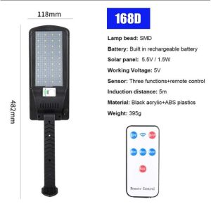 SL2100 - 3 Mode Solar Induction Street Lamp Waterproof Solar Powered LED / COB Sensor Light