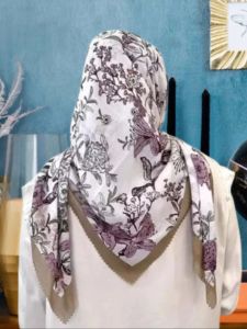 Hijab Voal Premium Motif Buton