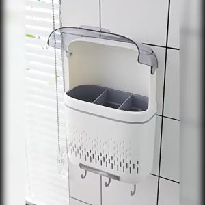 Hộp đựng đũa thìa treo tường dính cường lực hiện đại