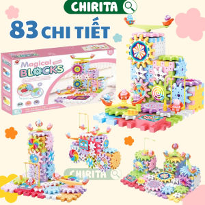 Bộ Đồ Chơi Lắp Ghép Thông Minh Mô Hình Bánh Răng Chuyển Động 83/135/203 Chi Tiết - Đồ Chơi Lắp Ráp Xếp Hình Cho Bé