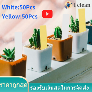I Cleanป้ายเขียนชื่อต้นไม้ ป้ายแท็ก ป้ายชื่อต้นไม้ ป้ายแท็กต้นไม้ ป้ายชื่อต้นไม้พลาสติก 100ชิ้นPlant Label