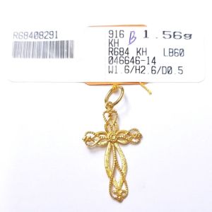 JIN JING LOKET CROSS EMAS 916 TULEN 1.28G-3.39G