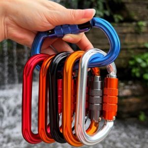 MADEWITH Professional Auto Buckle Camping Tent Hook 25KN 7075 Aluminum Alloy Outdoor Climbing Carabiner High Quality 6 Colors O Shape Aviation Hooks