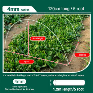 5Pcs Solid High Strength Fiberglass Rod 120/150Cm 4Mm Tent Stand Support For Garden