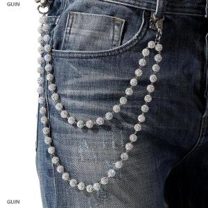 🎈🎀【Low price】GUIN Hip-hop Pants Chains High-quality Ball Beads Waist Chains Simple Jeans Chain Fashion Pants Chain Clothing Accessories Gifts