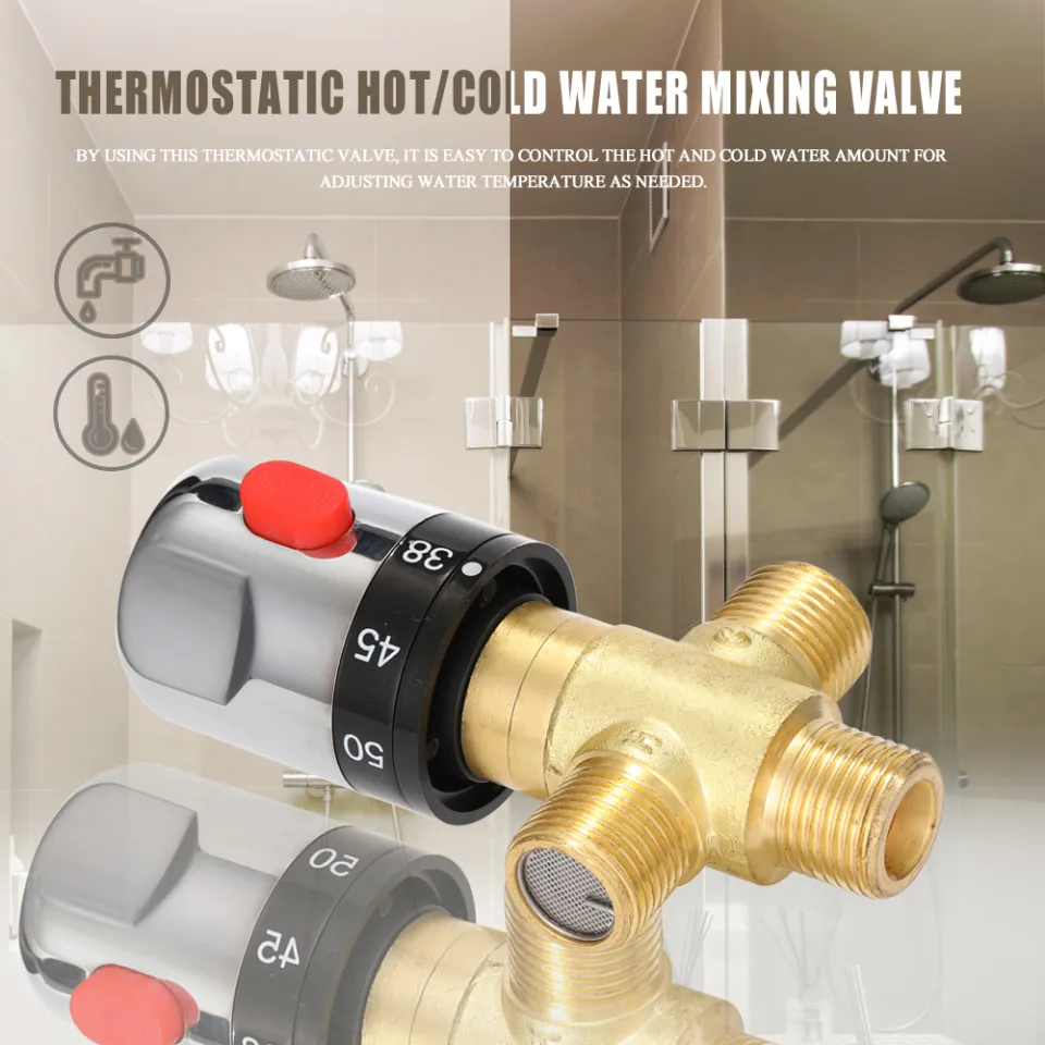 Smart Sensor Bathroom Adjustable Thermostatic Mixer Valve Brass Water Mixer  Hot/Cold Water Mixing Temperature Control Valve For Home Water Heater