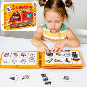 MIRACLE HOME STORE Repeated Pasting CVC Word Building Busy Book Interactive 1-10 Quantity Word Cognition Alphabet Puzzle Game Diy Sticker Toy Matching Game DIY Kids Busy Book Toy Girls