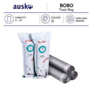 BOBO Bin Liners | Trash Bag | Multiple Size | Dustbin Bag | Drawstring Bag | Durable Plastic Bag