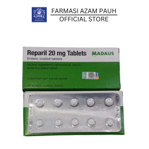 REPARIL 20MG TABLETS 10S - melegakan bengkak dan lebam