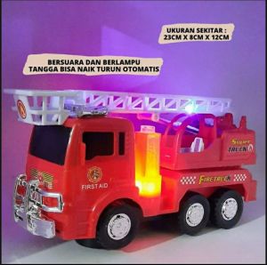 mainan anak Mobil truk polisi mobil pemadam lampu dan musik mainan anak mobil mobilan