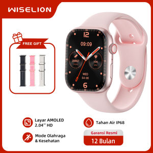 [🔥Tiga tali pengikat gratis]2025 Wiselion Smartwatch  W69 2.01” Layar  HD Tahan Air IP68 Smart Watch Monitor Detak Jantung & Tekanan Darah 100+ Mode Olahraga Jam Tangan Olahraga Ideal untuk Olahraga Aktivitas Outdoor dan Penggunaan Sehari-hari Pria