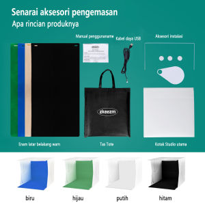 Zkeezm 40cm Foto Photo Light Box 30cm LED Photobox FotoBox Mini Studio