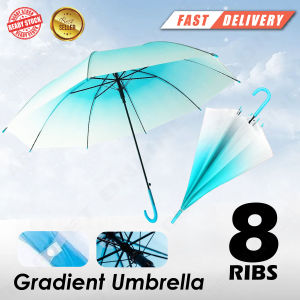 Automatic Transparent Gradient Umbrella 8-Ribs UV Protection Parasol / Payung Duo Warna